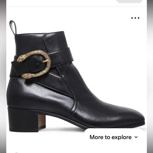 Gucci Dionysus Jodhpur Ankle lift boots lion buckle slip on - Picture 1 of 15